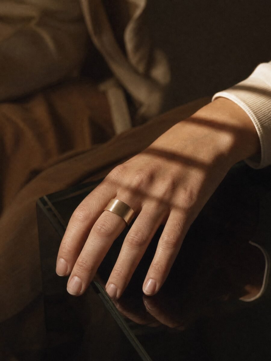 Worn — Ledger Wide Band Ring