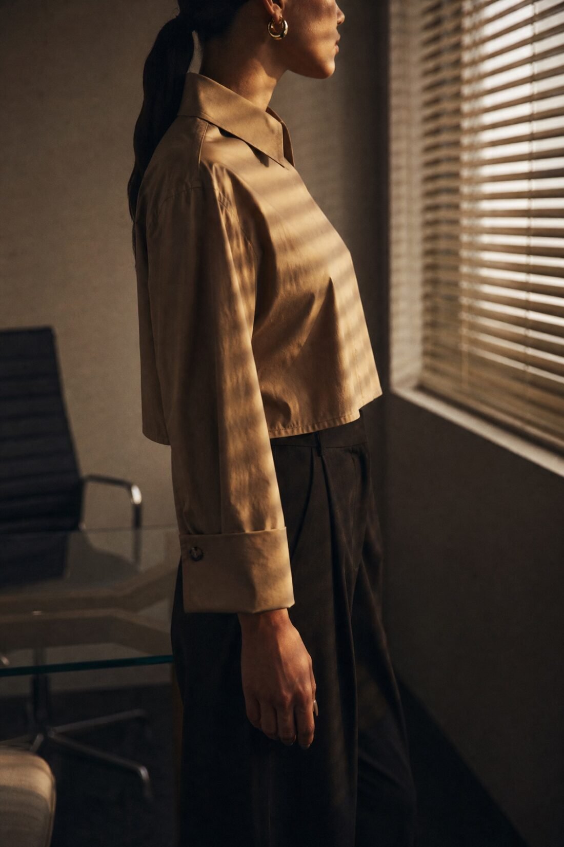 Worn — Memo Cropped Shirt