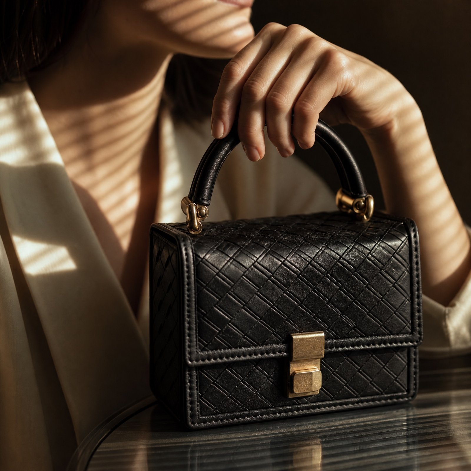 Detail — Ledger Top-Handle Mini